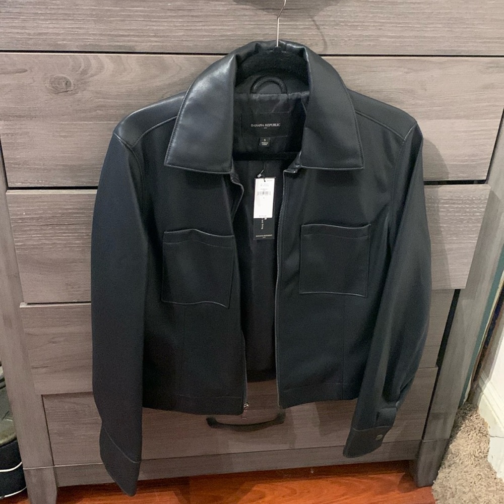Banana Republic Factory Black Bomber Jacket